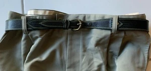 BOSS Full Genuine Leather Belt Black Stitch Detail Size 36 - Picture 1 of 7