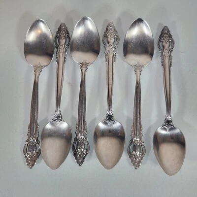 Juego de 6 cucharas de cena International plateadas de acero inoxidable Frontenac Lyon cubiertos Foto 1 de 4