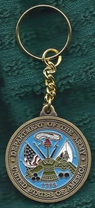 **LLAVERO ESTILO MONEDA DEL EJÉRCITO DE LOS ESTADOS UNIDOS ESTILO MONEDA** - Imagen 1 de 2