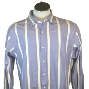 New Ralph Lauren Men’s 2XL Blue Dress Shirt White Stripes - Picture 1 of 11