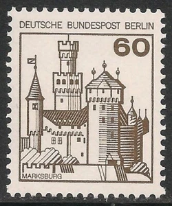 Deutschland Berlin #9N397 (A97a) Sehr guter Zustand postfrisch - 1977 60pf Schloss Marksburg - Bild 1 von 1