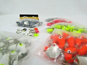 Pony / Horse Collarless Jig Head w/Spinner 6 Colors 25PK Choose 1/32 - 1/4oz - Picture 1 of 34