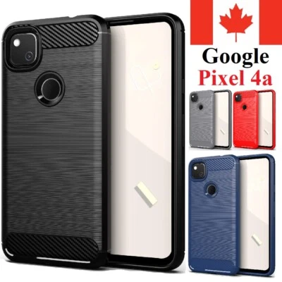 For Google Pixel 4a (4G) 5.8" Case Carbon Fiber Protective Shockproof TPU Cover - Image 1 of 4