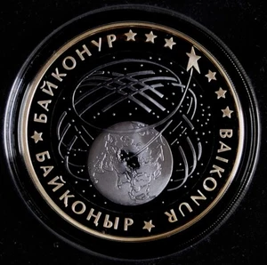 Kazakhstan 2012 Baikonur Property 500 Teng Ag+Ta Bi-metallic Proof Coin  - Picture 1 of 6