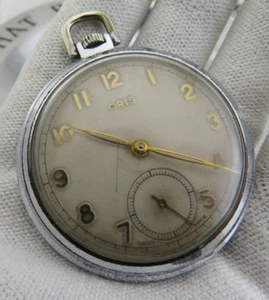 Oris pocket watch art deco case swiss made cal 421 Running - Picture 1 of 15