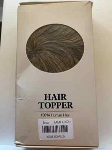New with Tags Hair Topper 100% Human Hair Brown/Blond Short Wig - Picture 1 of 5