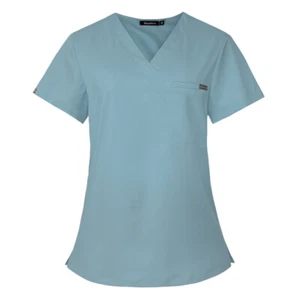 Unisex Stretch Scrub Set Women Men Nurse Medical Academy Uniform V-Neck Jogger - Picture 1 of 78
