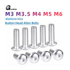 M3 M3.5 M4 M5 M6 Aluminum Alloy Button Head Screws Diy Hex Socket Bolts Silver