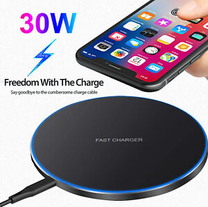 30W Wireless Charger Fast Wireless Charging Pad For lphone 11 X XS Max AU