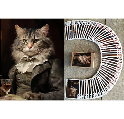 Playing Cards (Poker Deck 54 Cards) VICTORIAN CATS Vintage Aristocrats 155 - Image 1 of 4