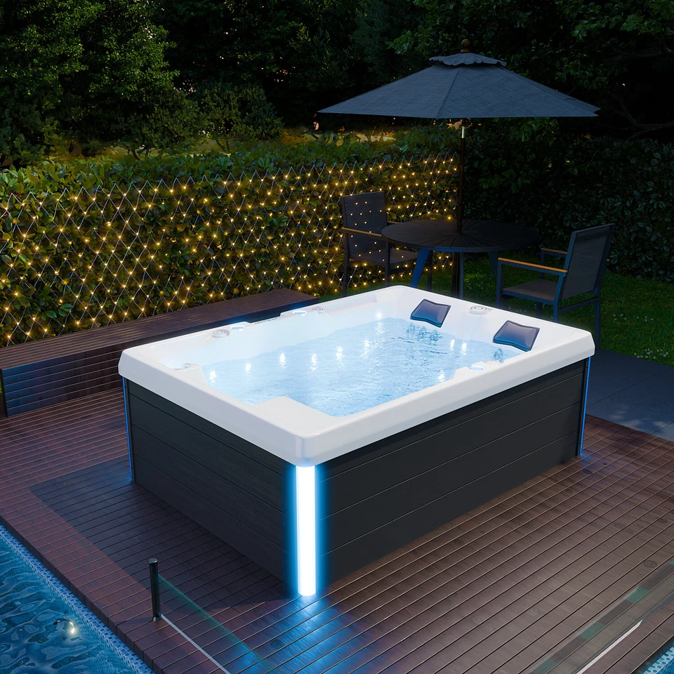TroniTechnik ELBA Outdoor Whirlpool, 210x150cm - Weiß (TT-4827)