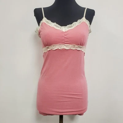 VTG American Eagle Womens Lace Trim Babydoll Cami Size M Elena Gilbert Preppy Foto 1 de 4