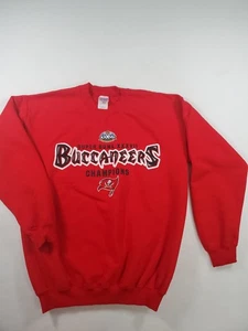 VINTAGE Tampa Bay Buccaneers Super Bowl XXXVII Champions Sweatshirt Mens Medium - Picture 1 of 8