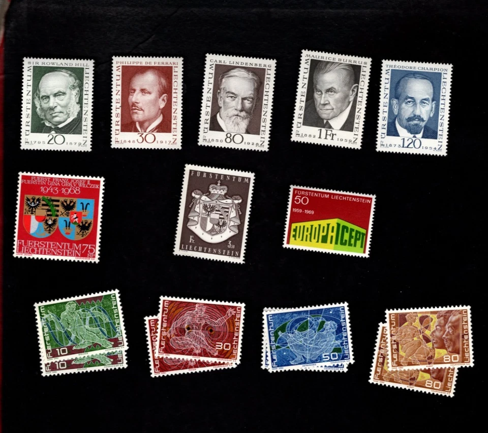 Liechtenstein sc#446-53 #454-7 x2 (1968-9) Completo MNH Foto 1 de 1