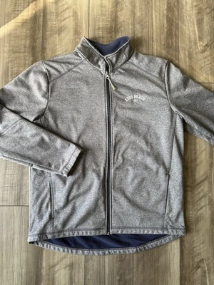 Champion Hombres Sudadera Gris Cremallera Completa Polar Suéter Chaqueta Talla L Lido Beach FL Foto 1 de 4