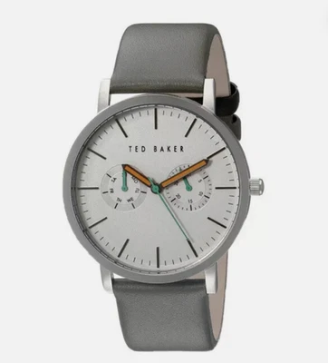 Ted Baker Hombre TE1093 - Reloj Redondo Resistente al Agua Blanco Gris Verde Naranja Nuevo con Etiquetas Foto 1 de 4