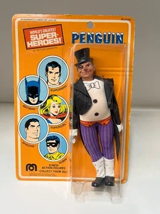 1977 vintage 2nd issue Mego Penguin USA NICE card WGSH MOC Batman villain - Picture 1 of 20