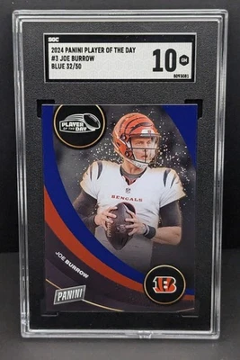 Joe Burrow Blue Foil /50!! 2024 Panini Player of the Day - Graded SGC 10! - Image 1 of 2