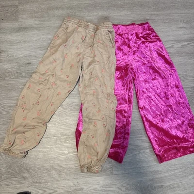 LOTE DE 2 - Pantalones cargo Gap niños niñas talla mediana y pantalones rosa terciopelo Cat & Jack Foto 1 de 4