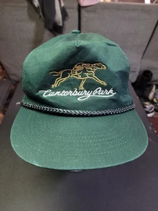 Vintage Canterbury Park MN Cap Hat Horse Racing Snapback Green - Picture 1 of 4