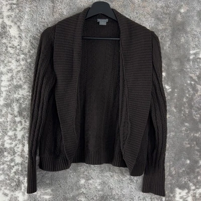 Cárdigan suéter marrón Ann Taylor para mujer talla L mezcla de lana cachemir frente abierto Foto 1 de 4