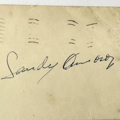 1955 Brooklyn Dodgers Sandy Amoros Autograph 1955 World Series Baseball Champs - Image 1 of 3