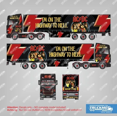 TRUCKMO DECALPRINTING TRUCKMO Decals ACDC Showtruck Scania CS20HD Planenauflieger 100866 1:87 He