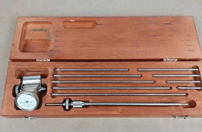 Starrett 696B Cigüeñal Distorsión Dial Juego de Medidores de tensión - Caja de madera original Foto 1 de 4