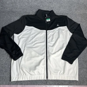 Nike 2014 Air Jordan Jumpman Basketball Black& White Zip Up Jacket Men XL NWT - Picture 1 of 13