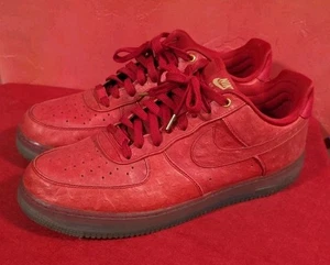 Nike Air Force 1 CMFT Lux Sneakers Basse Rosso Struzzo Uomo 13 Rare 805300-600 - Foto 1 di 6