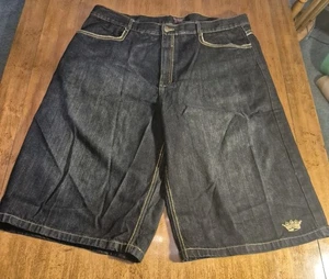 Vintage Y2K Red Ape Baggy Skater bestickt schwarz selten Jorts Denim Gr. 44 - Bild 1 von 8
