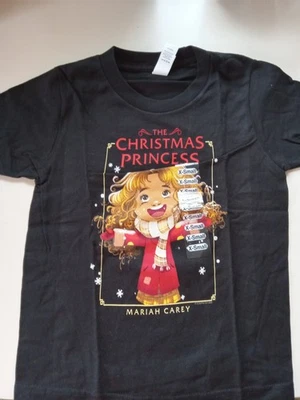 Youth Girl's Medium The Christmas Princess Mariah Carey Black tultex T-Shirt... - Image 1 of 4