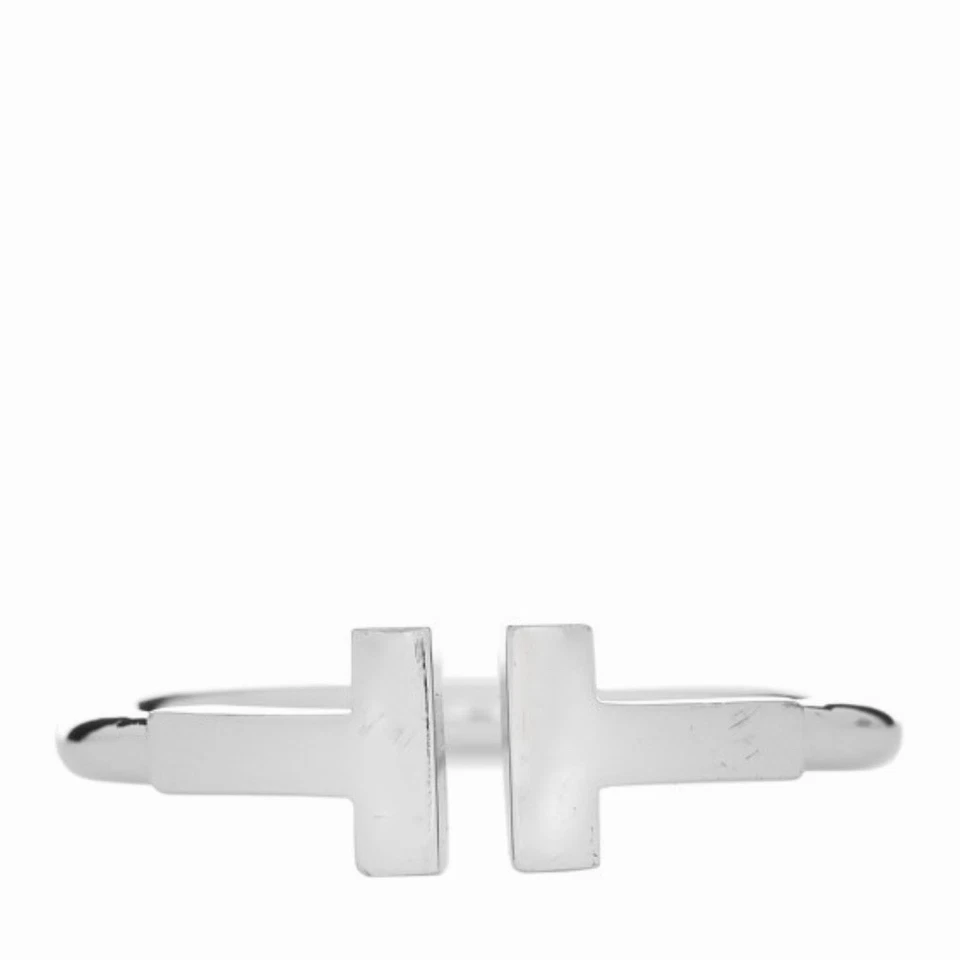 Anillo de alambre Tiffany & Co. T de oro blanco de 18 quilates Foto 1 de 4