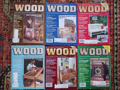 WOOD Magazine -  Lot of Six (6) -  1987 Edition - Vintage Magazines - DIY - Image 1 of 2