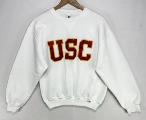 Vintage 80s/90s USC Trojans Crewneck Sweatshirt Russel Athletic Size Small Flaws - Picture 1 of 10