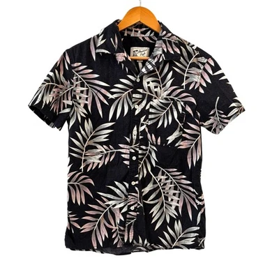 Camisa hawaiana American Eagle para hombre talla S estampado de hojas abotonadas campamento en Hawai Foto 1 de 4