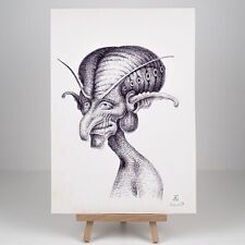 Alien character pen drawing concept art "Mazrothon" artist Anatoly Borachuk