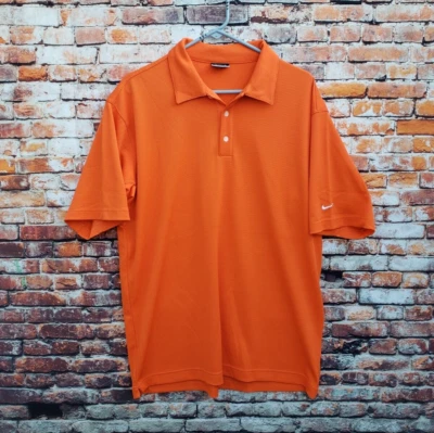 🔥 Camisa Polo Nike Golf FitDry Naranja Manga Corta Para Hombre XL Foto 1 de 4