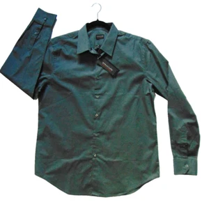 Mens Structure Slim Fit Dark Gray Collar/Button Long Sleeve Shirt Size Large New - Picture 1 of 4
