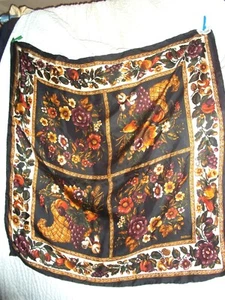 Unique Classy Vntg Find Bill Blass Autumn Silk Handrolled BASHA SCARVES PreOwned - Picture 1 of 10