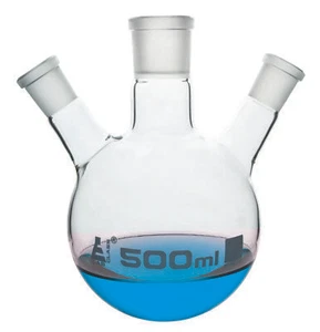 Distillation Flask, 3 Necks, 250ml Capacity, 24/29 and 14/23 Sockets -Eisco Labs - Picture 1 of 1