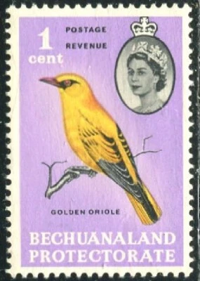 RE13 -Bechuanaland 1961 Stamp Scott #180 Golden Oriole Bird Mint Hinged - Image 1 of 2