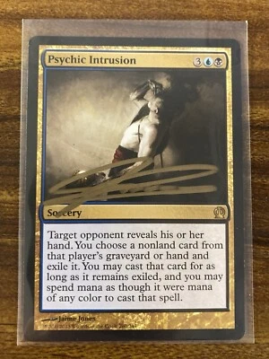 MTG✨Artist Signed PSYCHIC INTRUSION✨Theros MINT RARE 2013 Jones Art UNPLAYED ! - Image 1 of 4