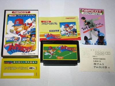 Pro Yakyuu Family Stadium Famicom NES Japan import +box manual sticker US Seller - Image 1 of 4