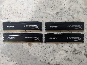 16GB Kit (4x 4GB) DDR3 Kingston Fury HyperX Desktop Memory PC3-12800 Non-ECC - Picture 1 of 2