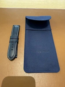 Authentic Panerai Strap: Calf dark blue, beige, STD, 24/22, With Pouch - Picture 1 of 2