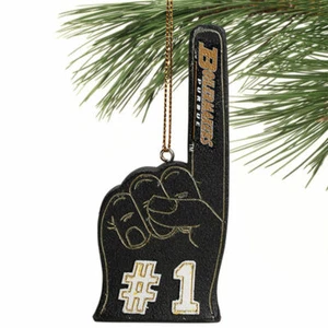 PURDUE BOILERMAKERS Foam Finger Resin Christmas Ornament By The Memory Company - Picture 1 of 1