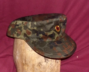 neuwertig Größe.61 ,original Bundeswehr Feldmütze Heer .Flecktarn BW Mütze - Picture 1 of 5