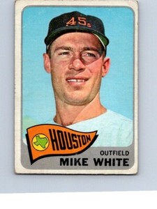 VINTAGE BASEBALL CARD 1965 TOPPS HOUSTON MIKE WHITE NO 0424
