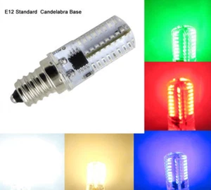 E12 Candelabra LED bulb C7 Red/Green/Blue/White/Warm 64-3014SMD Light 110V/220V - Picture 1 of 10